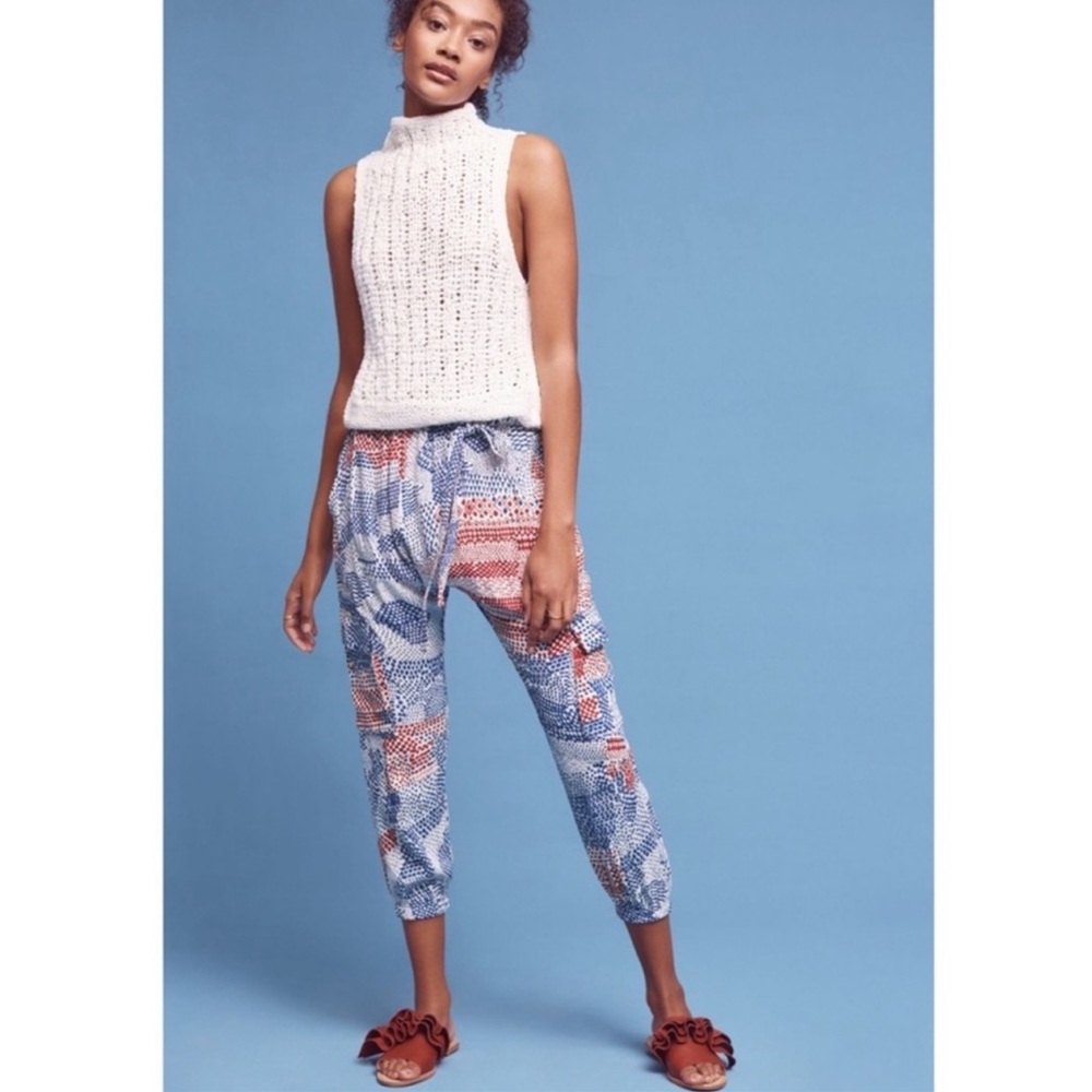 HEI HEI red, white & blue Harlem harem pants Large